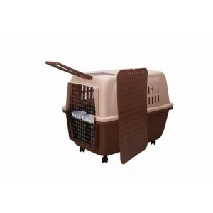 Portable Dog Cat Crate Pet Travel Carrier Cage With Tray